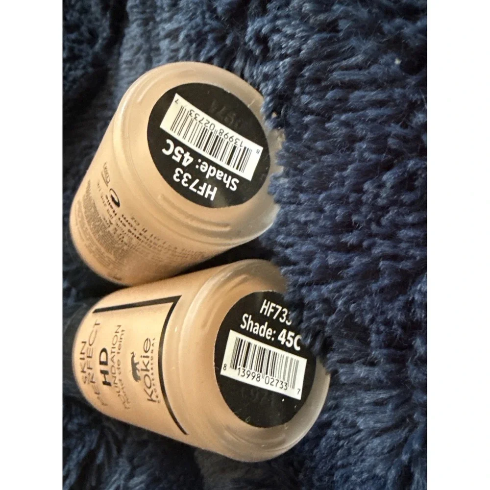 Kokie Skin Perfect HD Foundation 45c Lot Of 2 New HF733